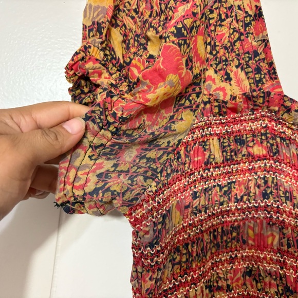 Floral Maxi Dress in Red and Brown - Picture 5 of 8